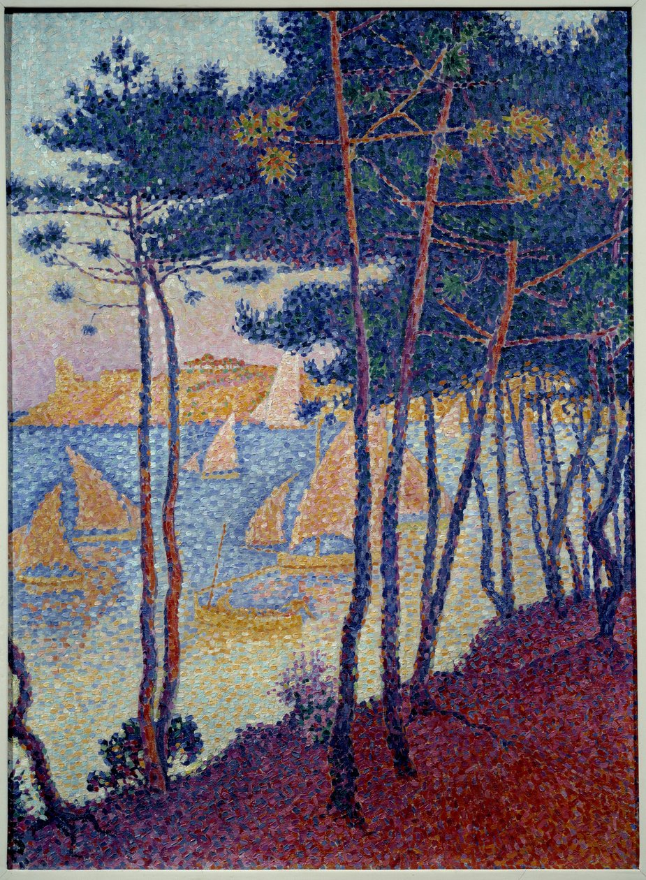 Żagle i sosny Malarstwo Paula Signaca (1863-1935) 1896 Kolekcja prywatna autorstwa Paul Signac