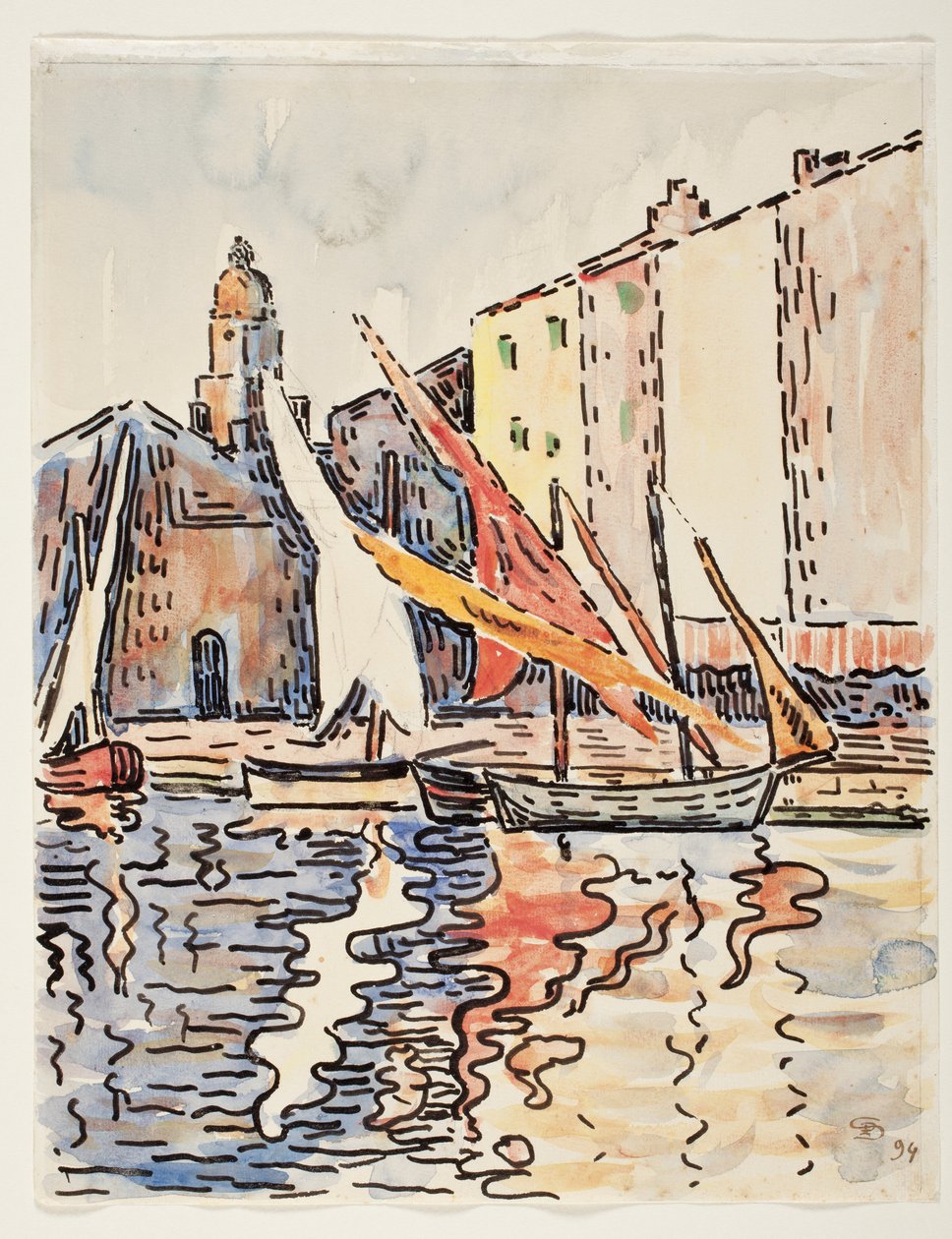 Saint-Tropez: wieczorne słońce autorstwa Paul Signac
