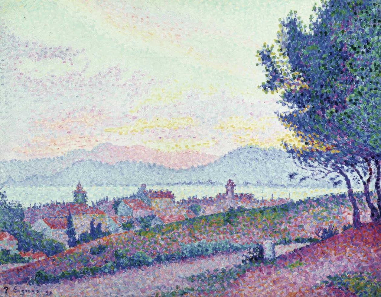 Saint Tropez - Bosque de pinos / 1896 autorstwa Paul Signac
