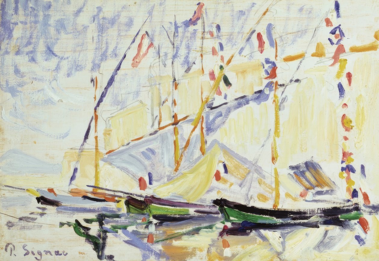 Saint-Tropez. Artysta: PAUL SIGNAC. Muzeum: GALERIA COURTAULD / LONDRES / G. BRETAÑA autorstwa Paul Signac