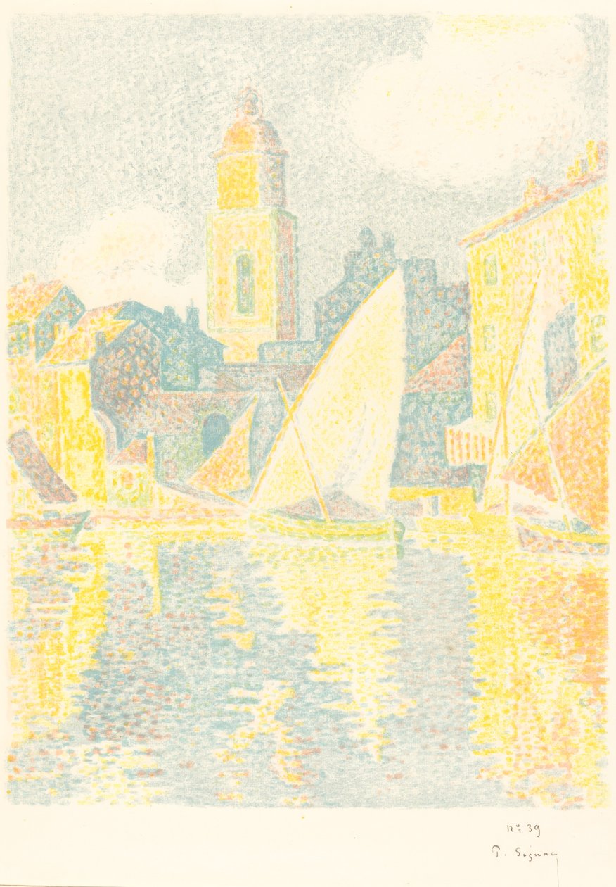 St. Tropez: Port (Saint-Tropez: Le port) autorstwa Paul Signac