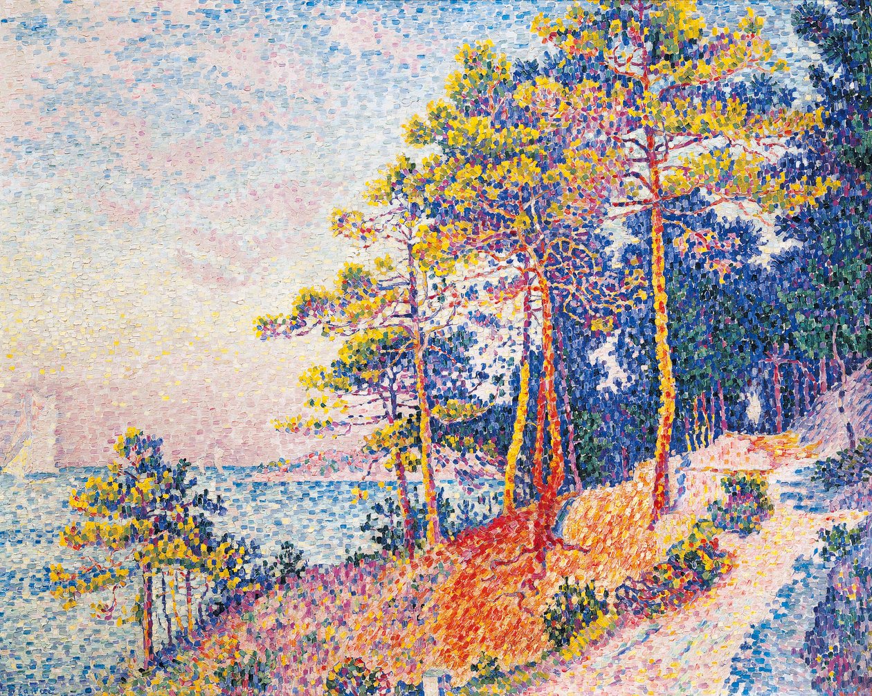Św Tropez, ścieżka zwyczaju, Paul Signac autorstwa Paul Signac