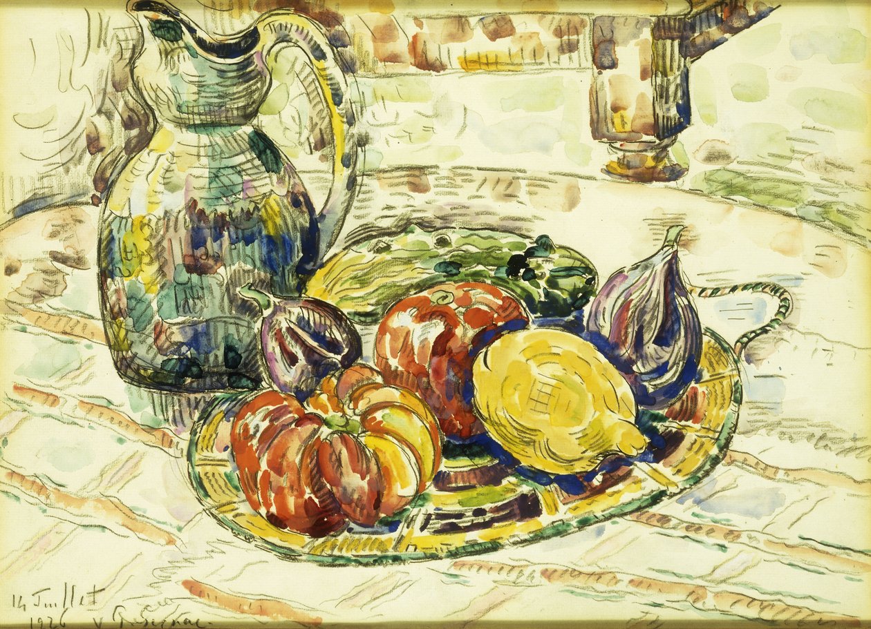 Martwa Natura z Owocami; Natura Morte avec Owoce, 1926 autorstwa Paul Signac