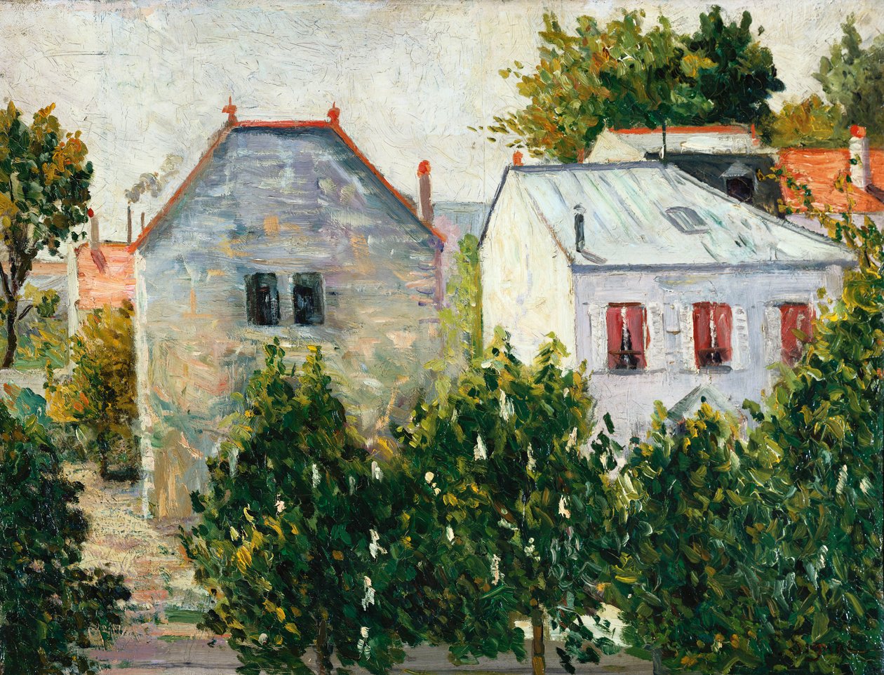 Ogród podmiejski w Asnieres, 1883 autorstwa Paul Signac