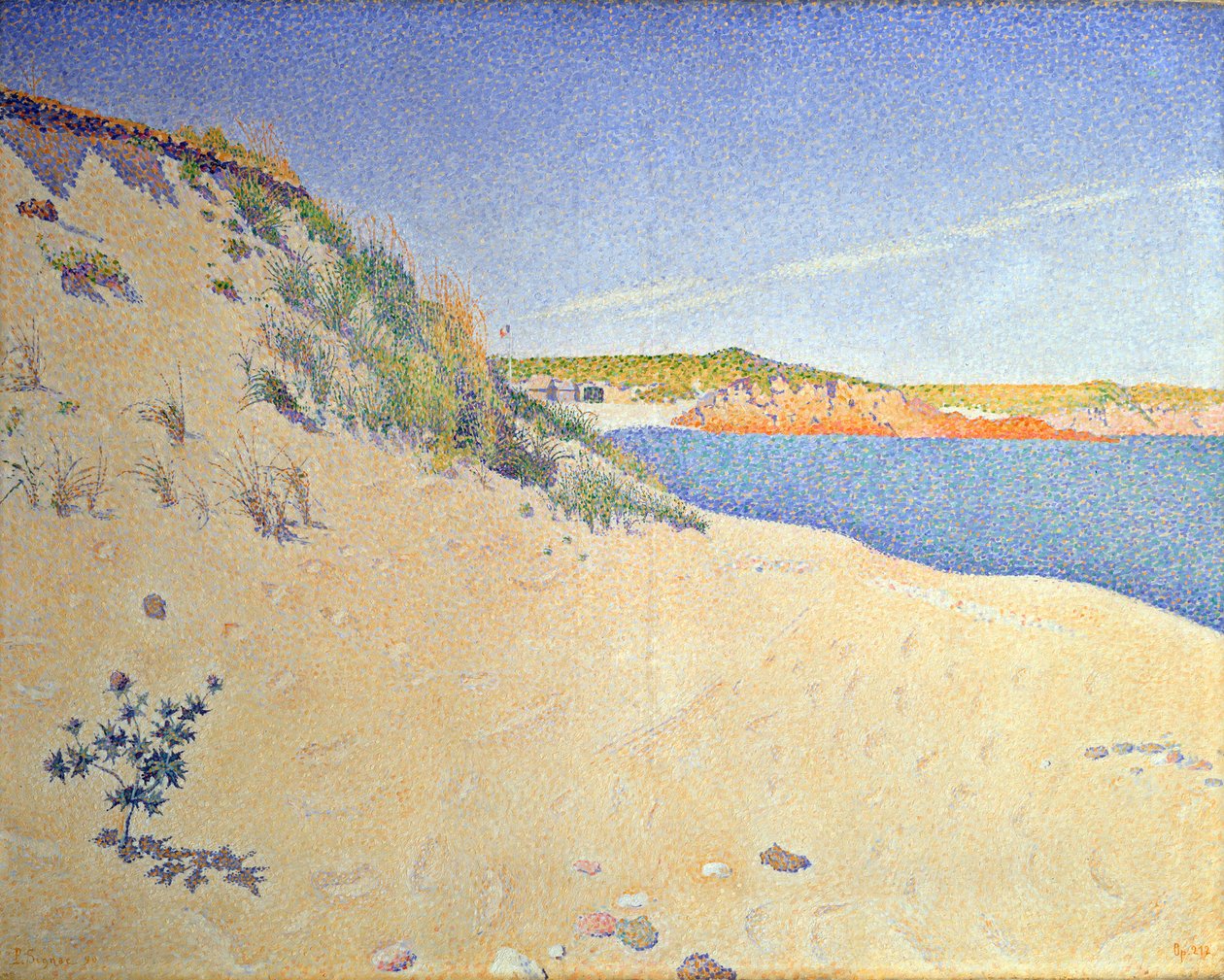 Plaża w Saint-Briac. op. 212 Piaszczyste wybrzeże, 1890 r. autorstwa Paul Signac