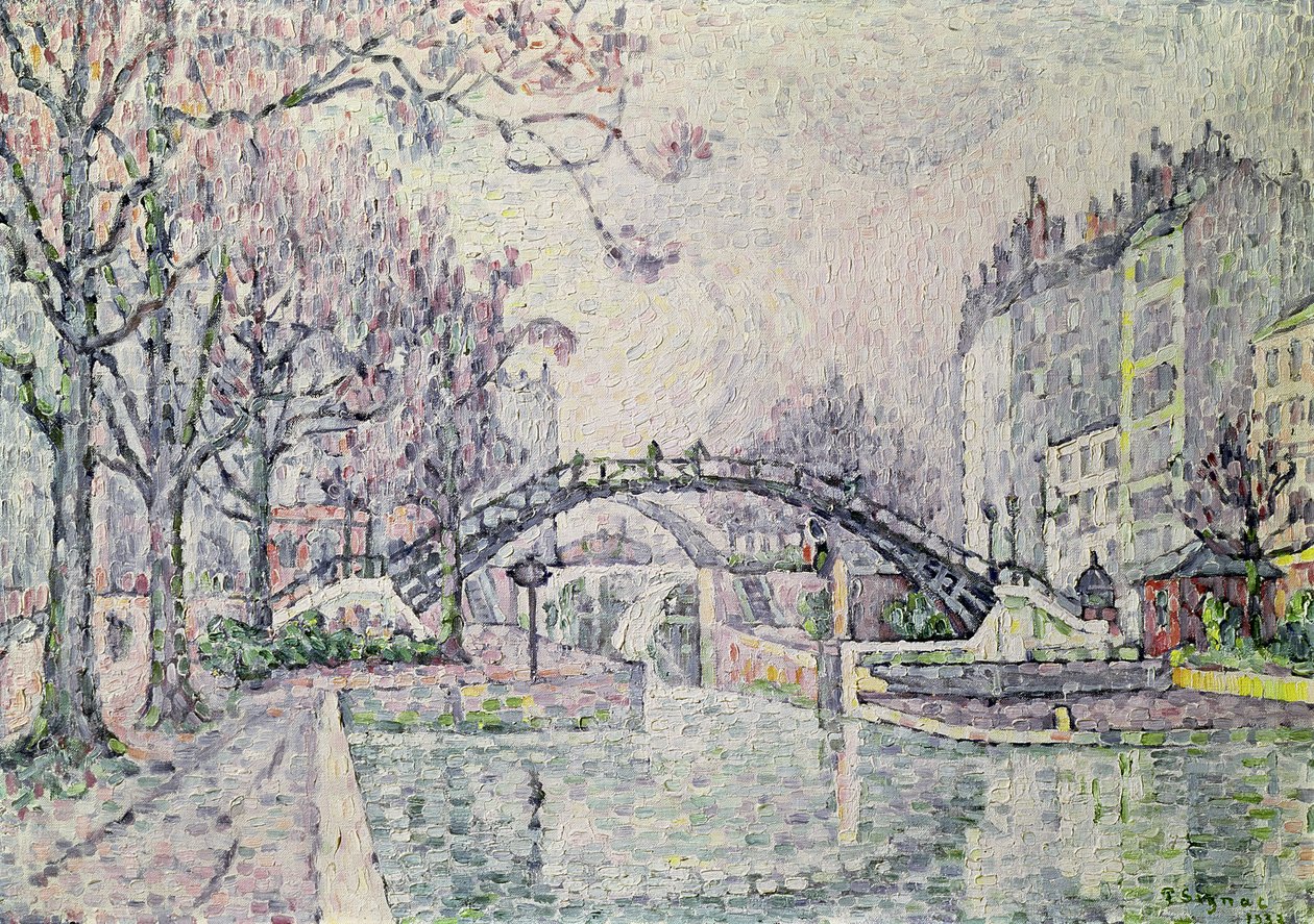 Kanał Saint-Martin, 1933 autorstwa Paul Signac