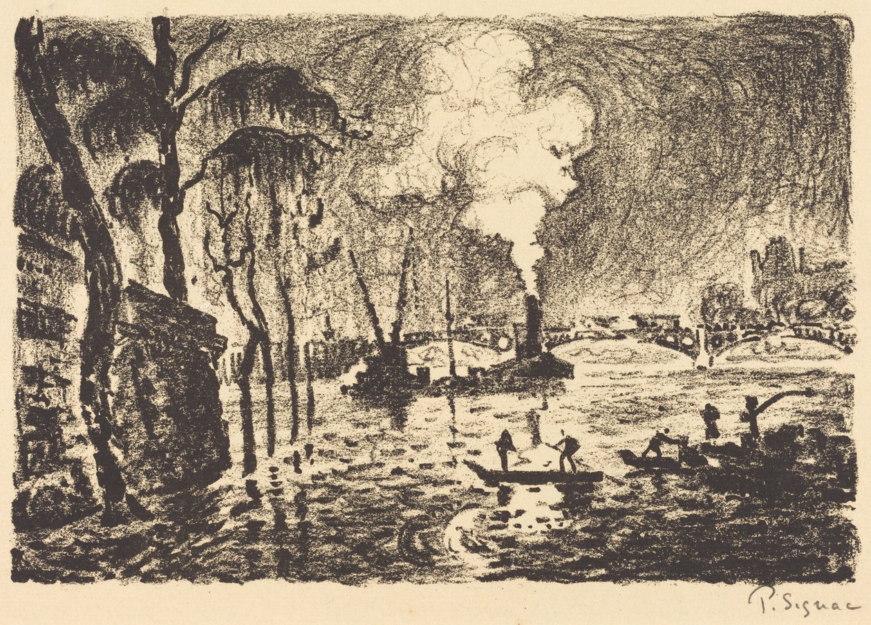 Sekwana w czasie powodzi w 1910 roku autorstwa Paul Signac