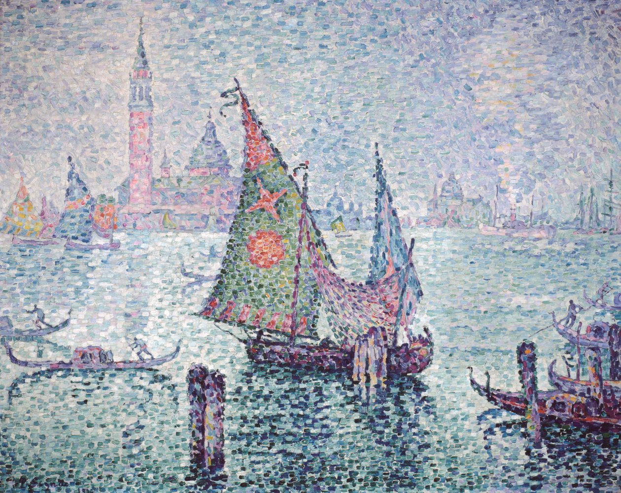 Zielony Żagiel, Wenecja, 1904 autorstwa Paul Signac