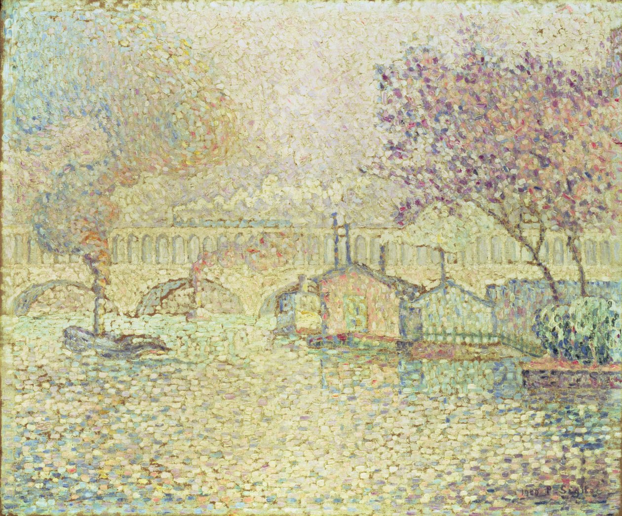 Wiadukt w Auteuil, ok. 1900 autorstwa Paul Signac