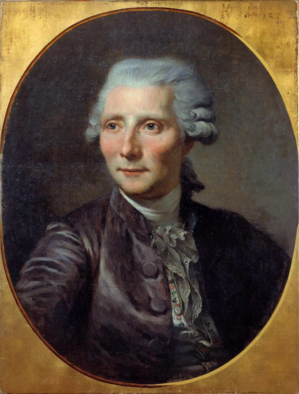 Portret mężczyzny (wcześniej utożsamiany z Pierre Augustin Caron de Beaumarchais (1732 - 1799). Obraz Paul Constant Soyer (1823-1903) (z obrazu Jean Baptiste Greuze), olej na płótnie autorstwa Paul Soyer