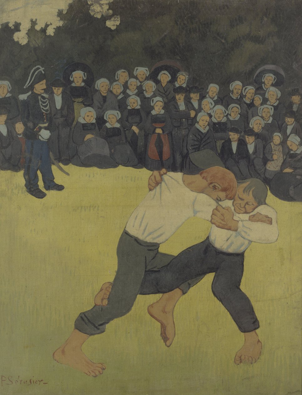 Zapasy bretońskie, 1890-1891 autorstwa Paul Sérusier