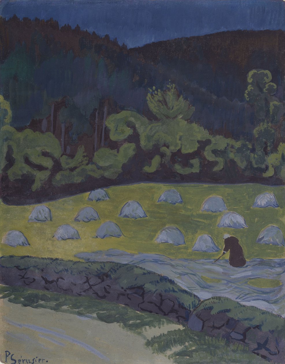 Sianokosy przez Moonlight (akwarela) autorstwa Paul Sérusier