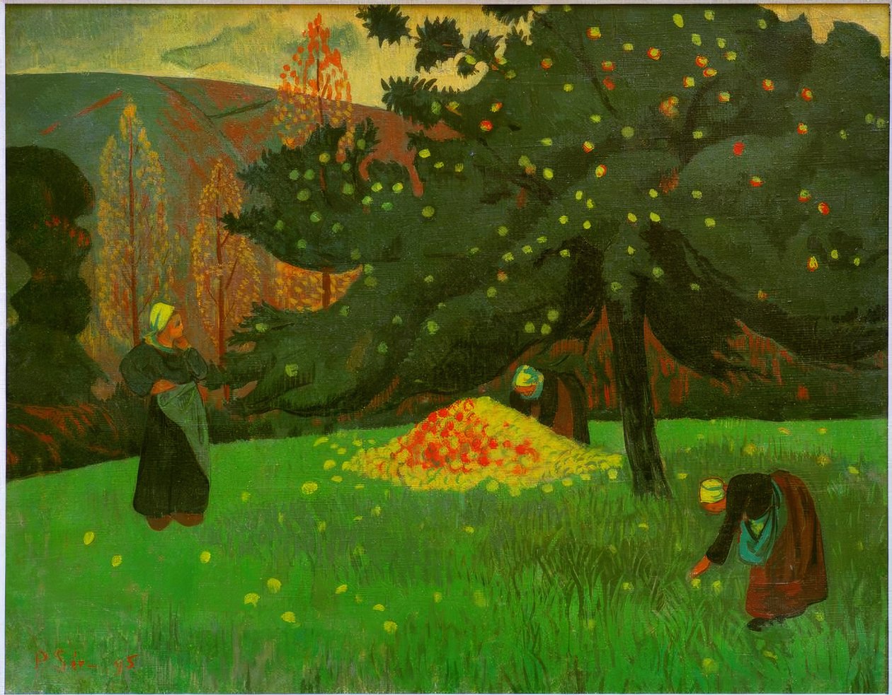 zbieranie jabłek autorstwa Paul Sérusier