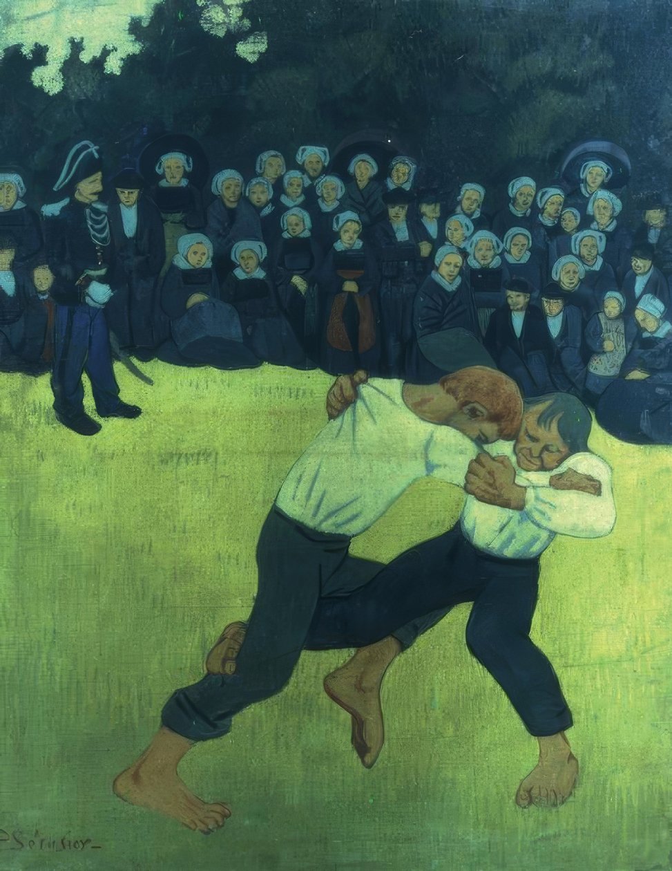 Walka bretońska / 1895 autorstwa Paul Sérusier