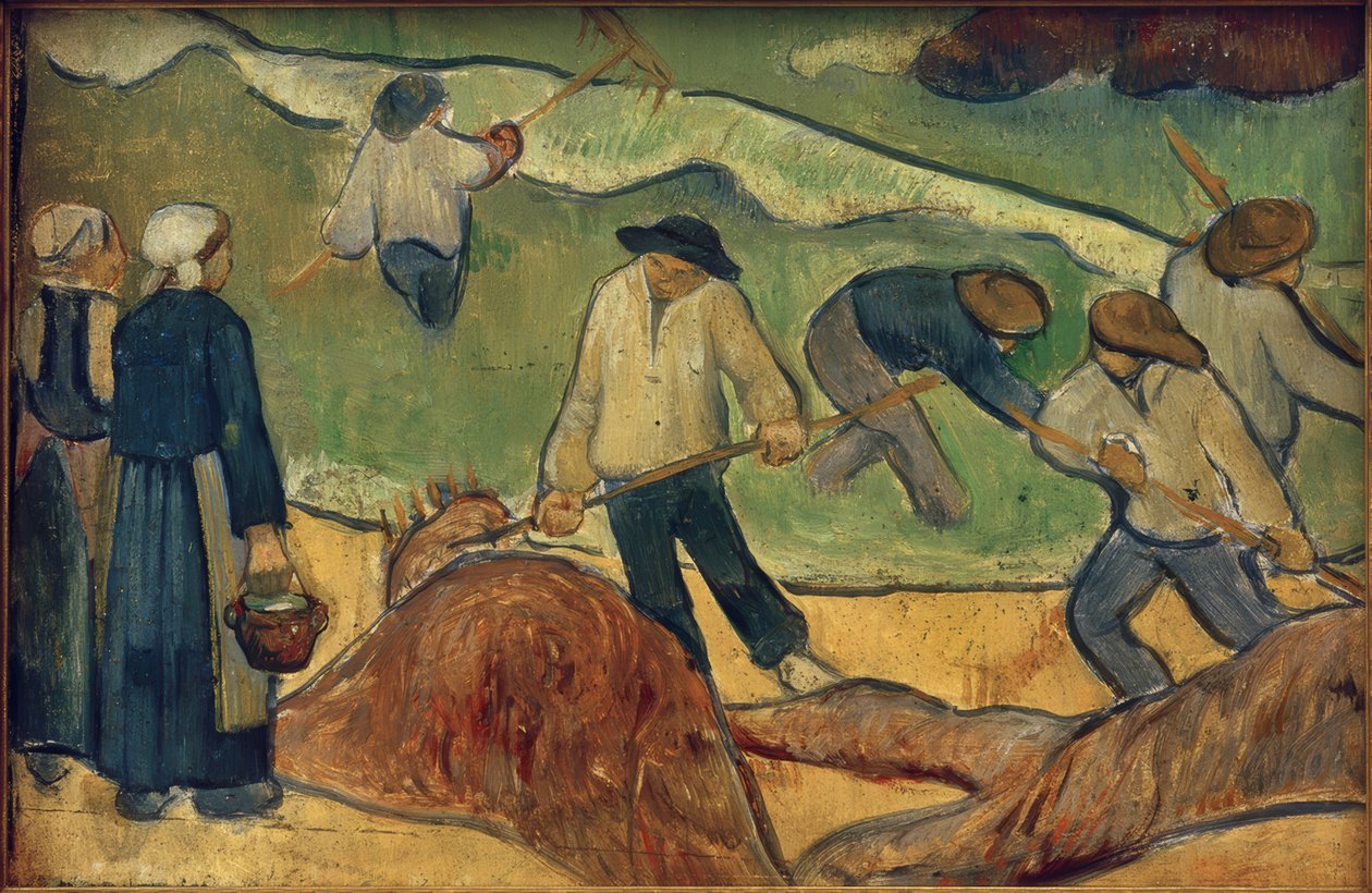 Krajobraz z rybakami z wodorostów morskich autorstwa Paul Sérusier
