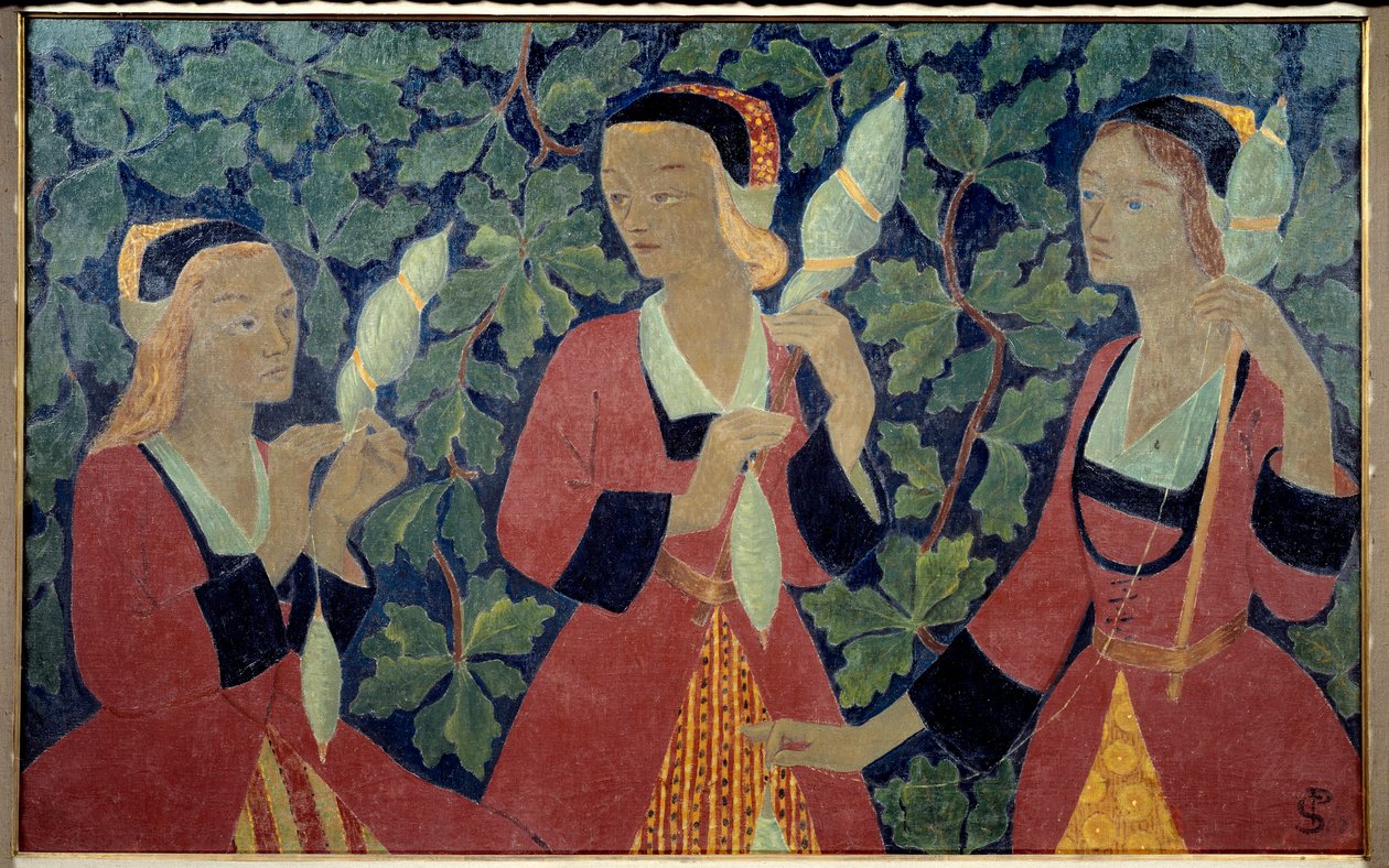 Obraz Trzech Prządek Paula Serusiera (1863-1927) 1918 Muzeum Sztuk Pięknych w Brześciu autorstwa Paul Sérusier