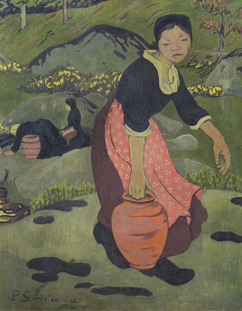 Młoda Bretonka z dzbanem, 1892 autorstwa Paul Sérusier