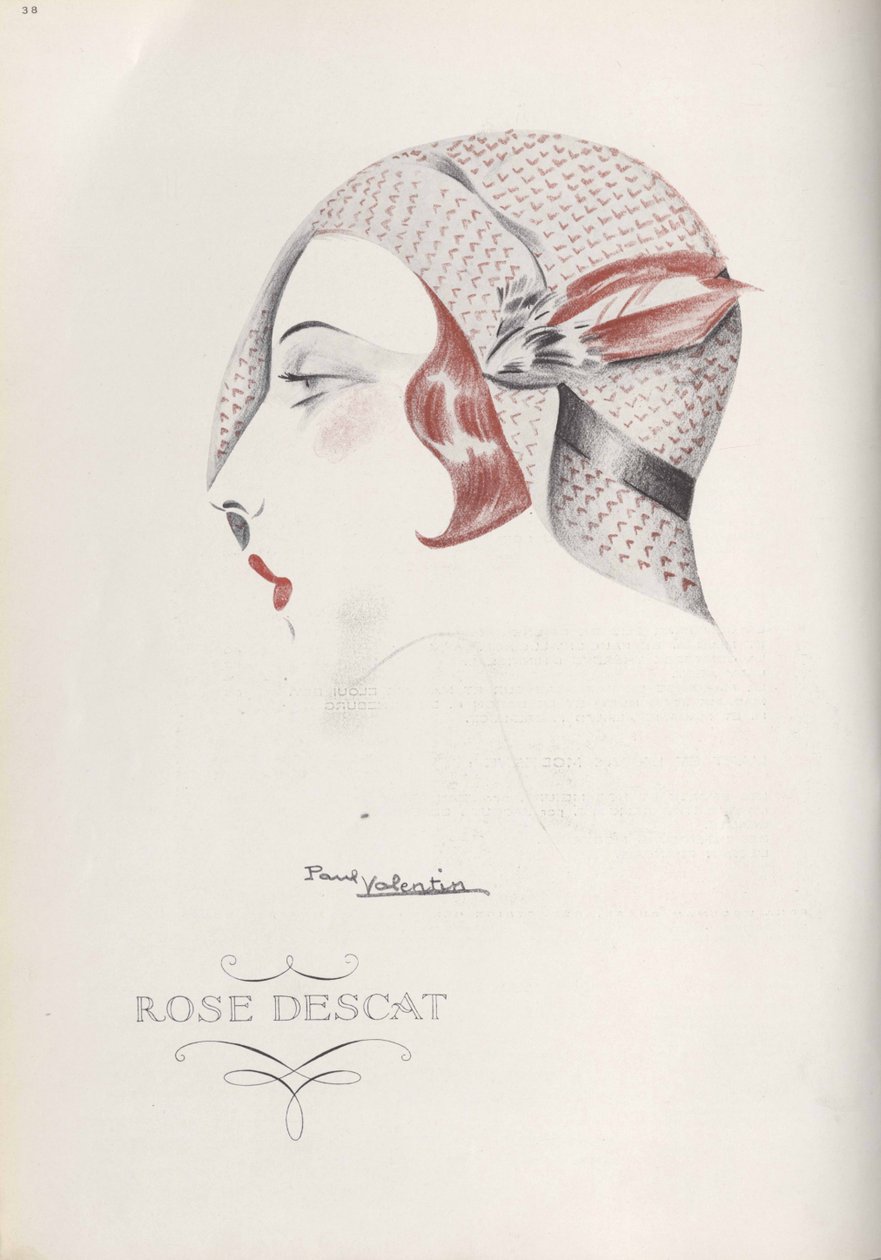 Kapelusz Rose Descat, koniec lat 20. XX wieku. autorstwa Paul Valentin