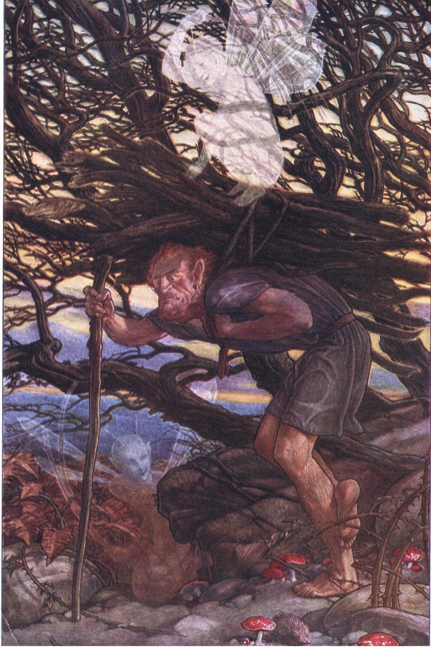 A jednak muszę przeklinać, ilustracja z Burzy, 1908 autorstwa Paul Vincent Woodroffe