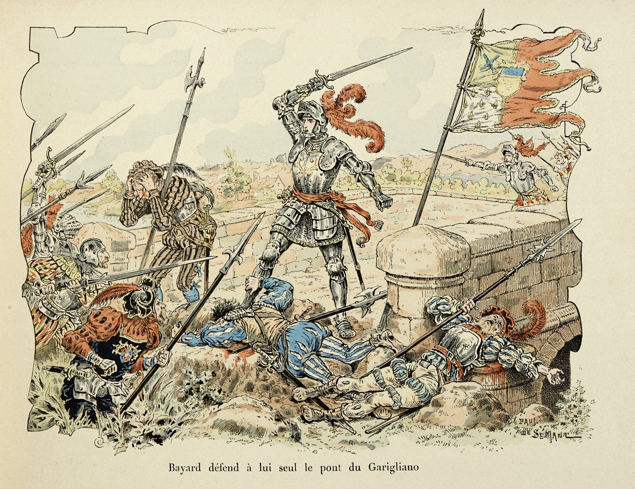 Ilustracja zaczerpnięta z książki „Histoire du chevalier Bayard” autorstwa Theodore