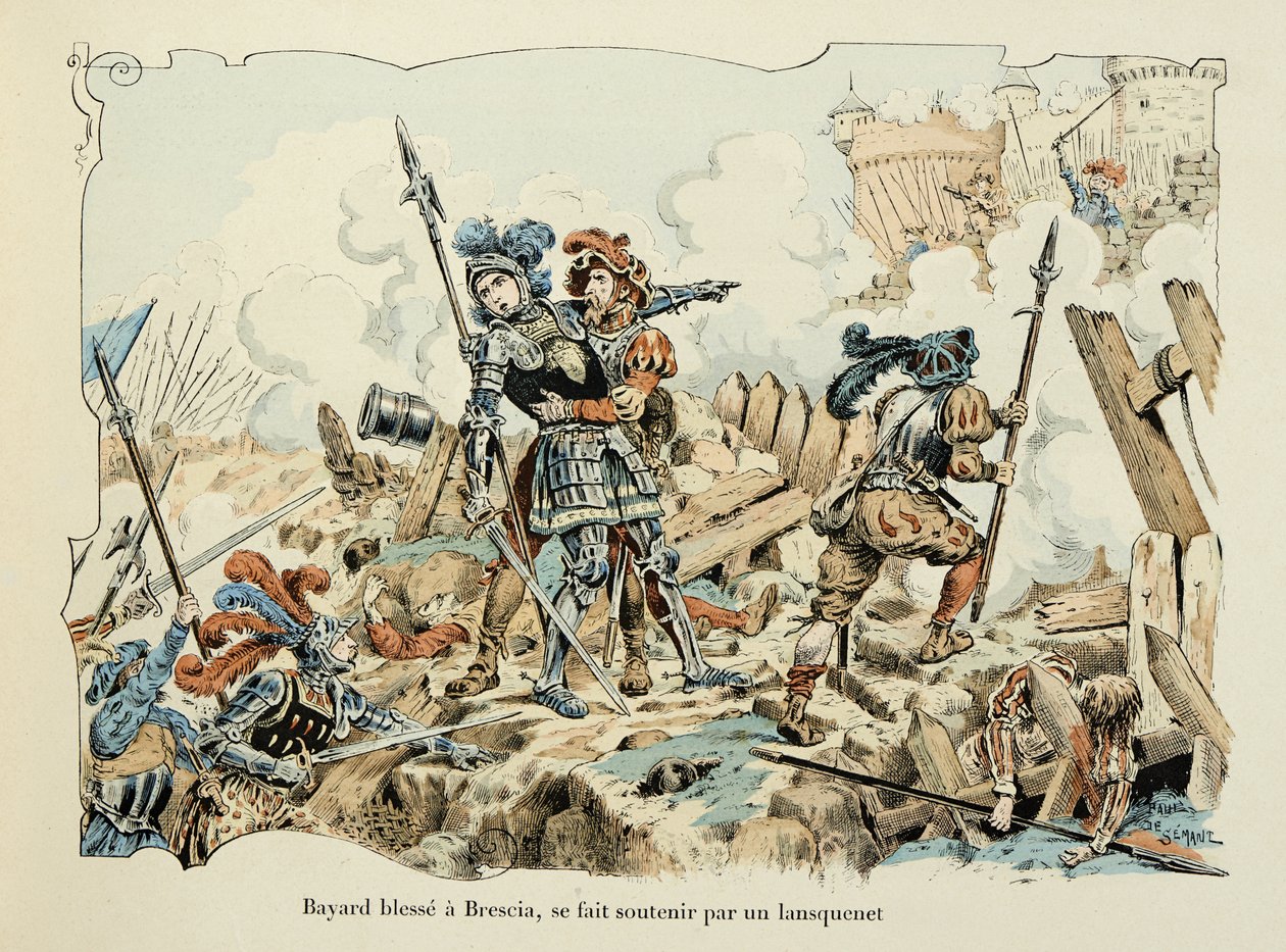 Ilustracja zaczerpnięta z książki „Histoire du chevalier Bayard” autorstwa Theodore