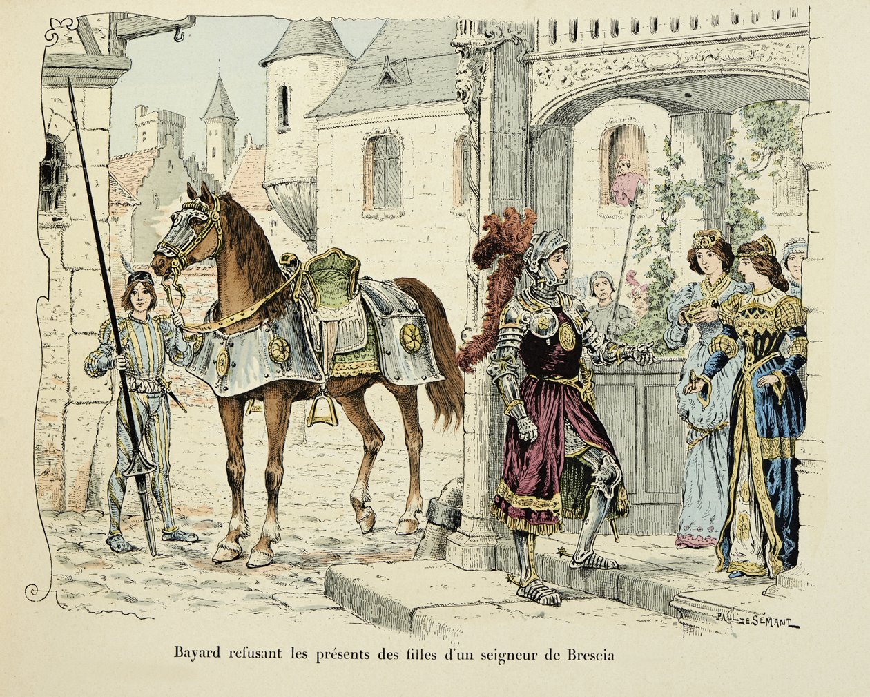 Ilustracja zaczerpnięta z książki „Histoire du chevalier Bayard” autorstwa Theodore