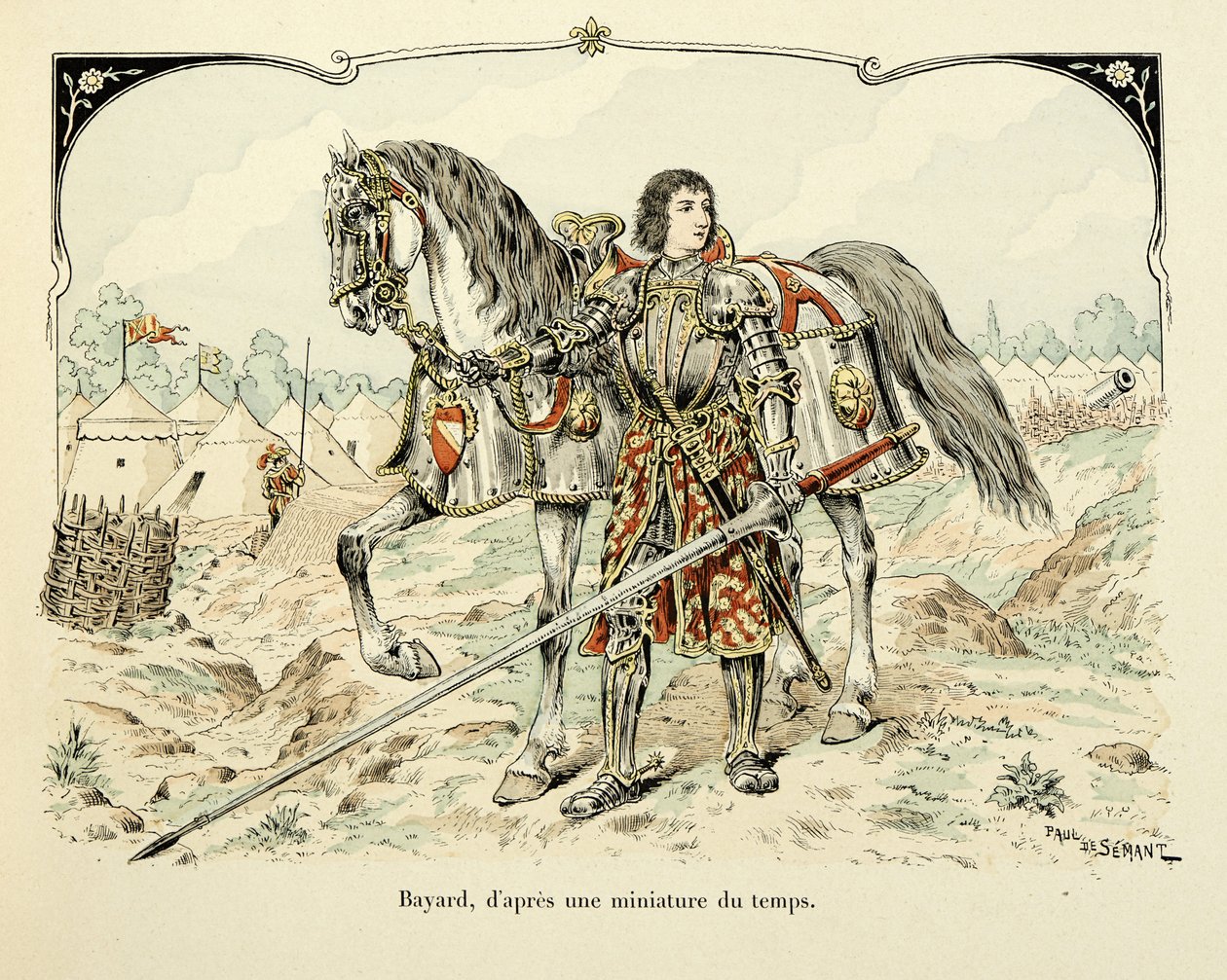 Ilustracja zaczerpnięta z książki „Histoire du chevalier Bayard” autorstwa Theodore