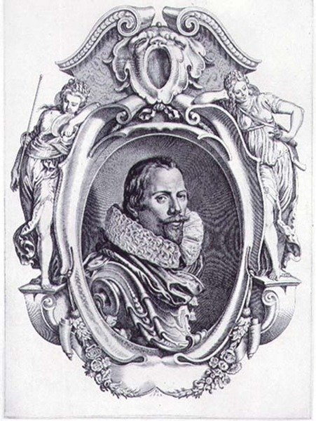 Autoportret, sztychowany przez Simona de Passe (1595-1647) 1622 (grafika) autorstwa Paul van (after) Somer