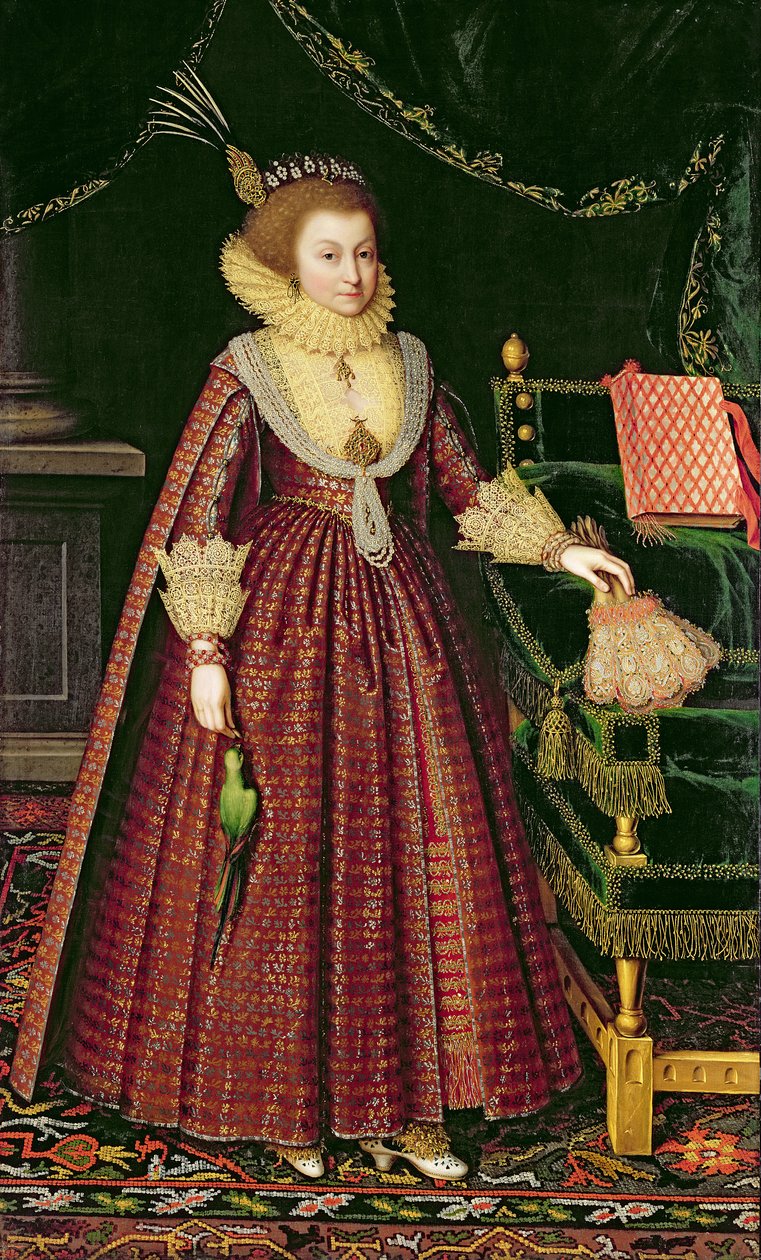 Portret damy, prawdopodobnie Elżbieta, hrabina Kellie, ok. 1619-20 (olej na płótnie) autorstwa Paul van Somer