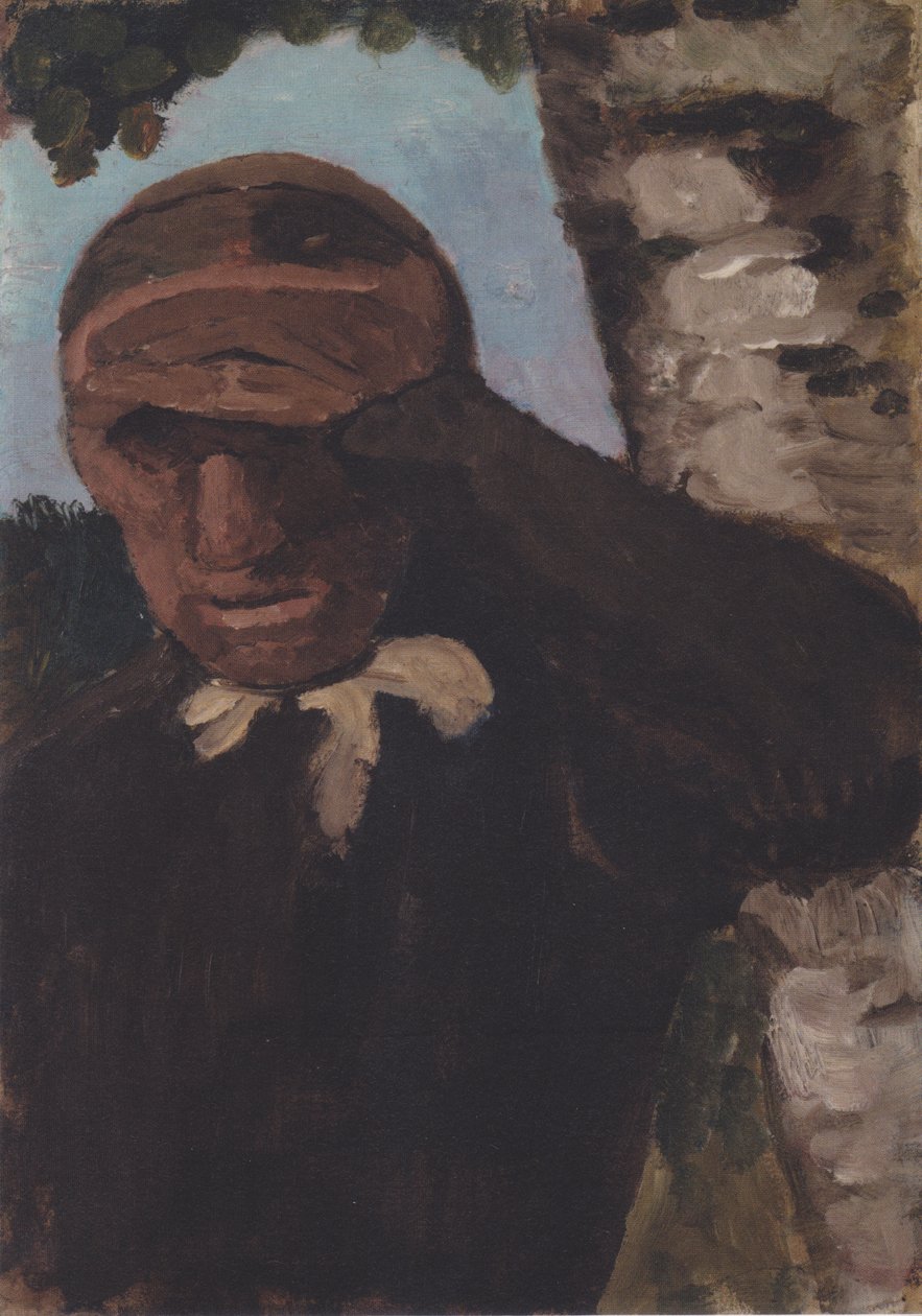 Stara wieśniaczka z ręką na czole autorstwa Paula Modersohn Becker