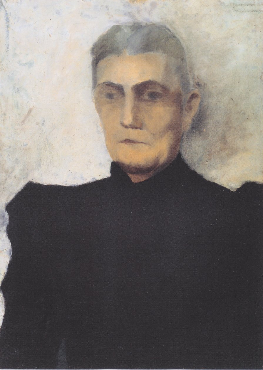 Pół portret starej kobiety autorstwa Paula Modersohn Becker