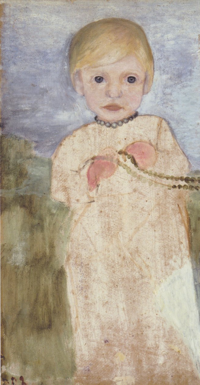 Mieke Vogeler z naszyjnikiem z pereł autorstwa Paula Modersohn Becker
