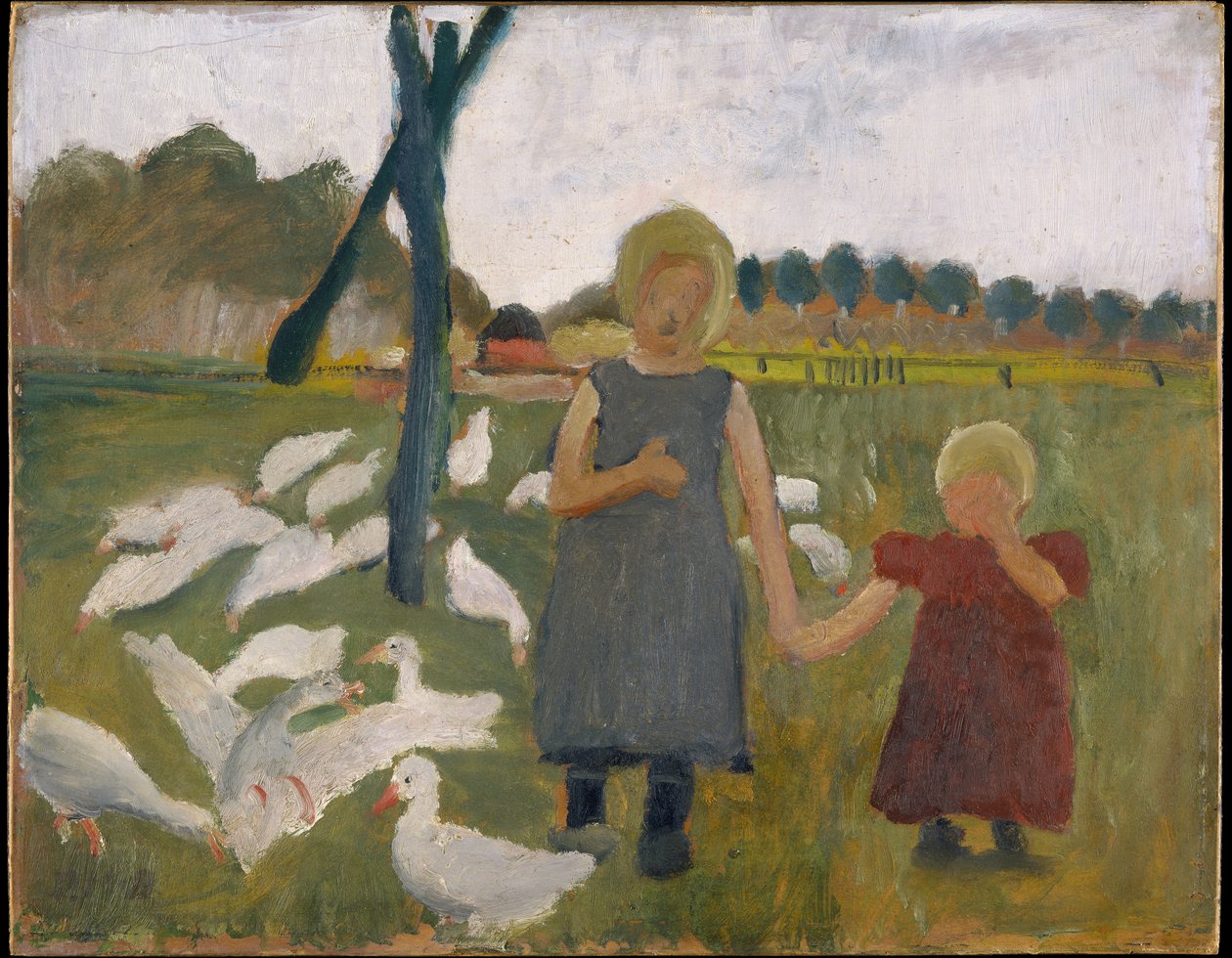 Dzieci z gęśmi autorstwa Paula Modersohn-Becker