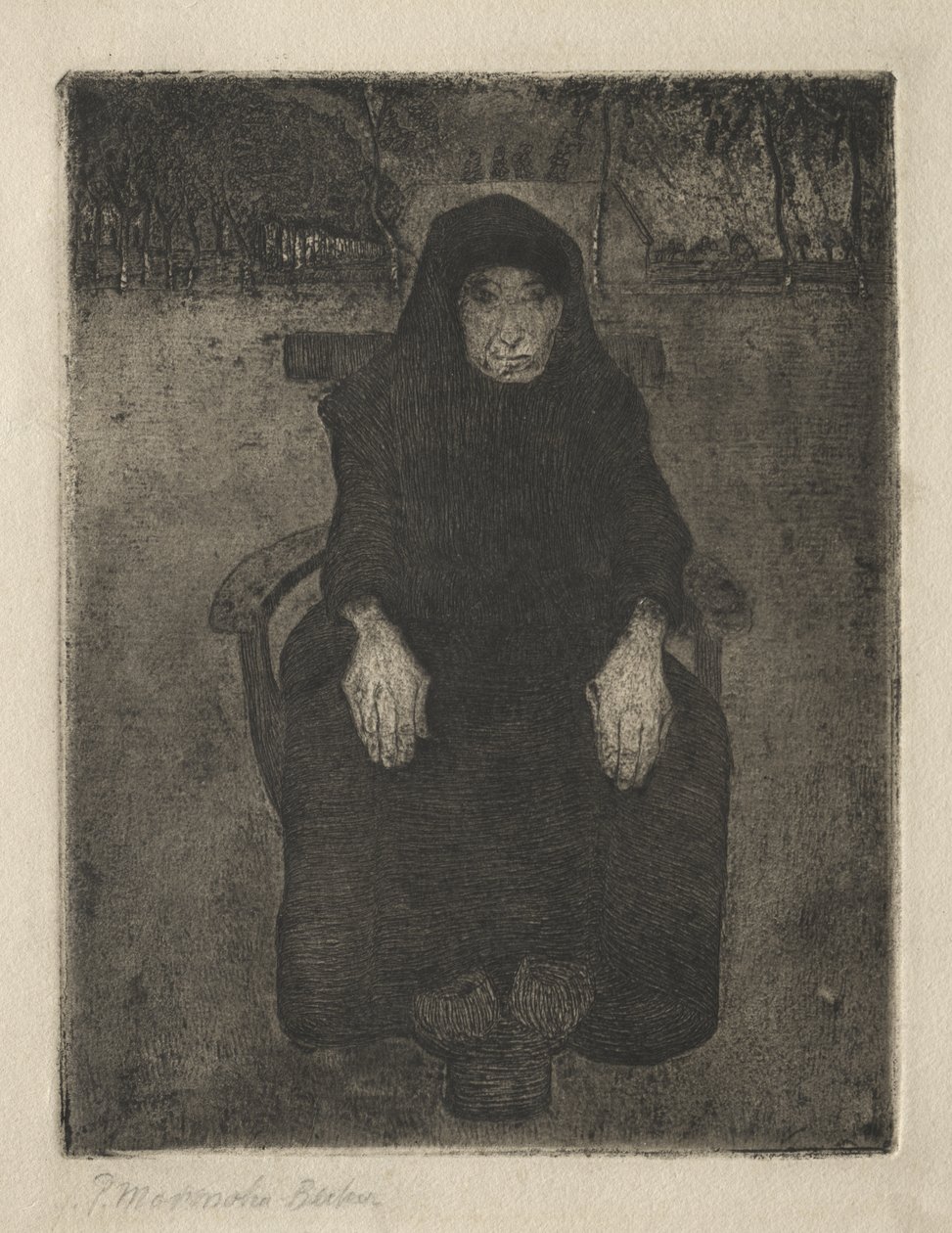 Siedząca stara kobieta autorstwa Paula Modersohn-Becker