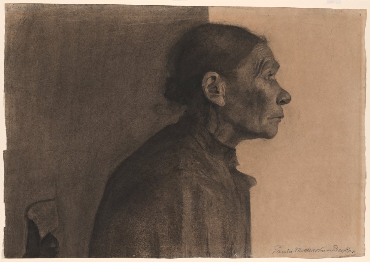 Kobieta w profilu, obrócona w prawo autorstwa Paula Modersohn-Becker