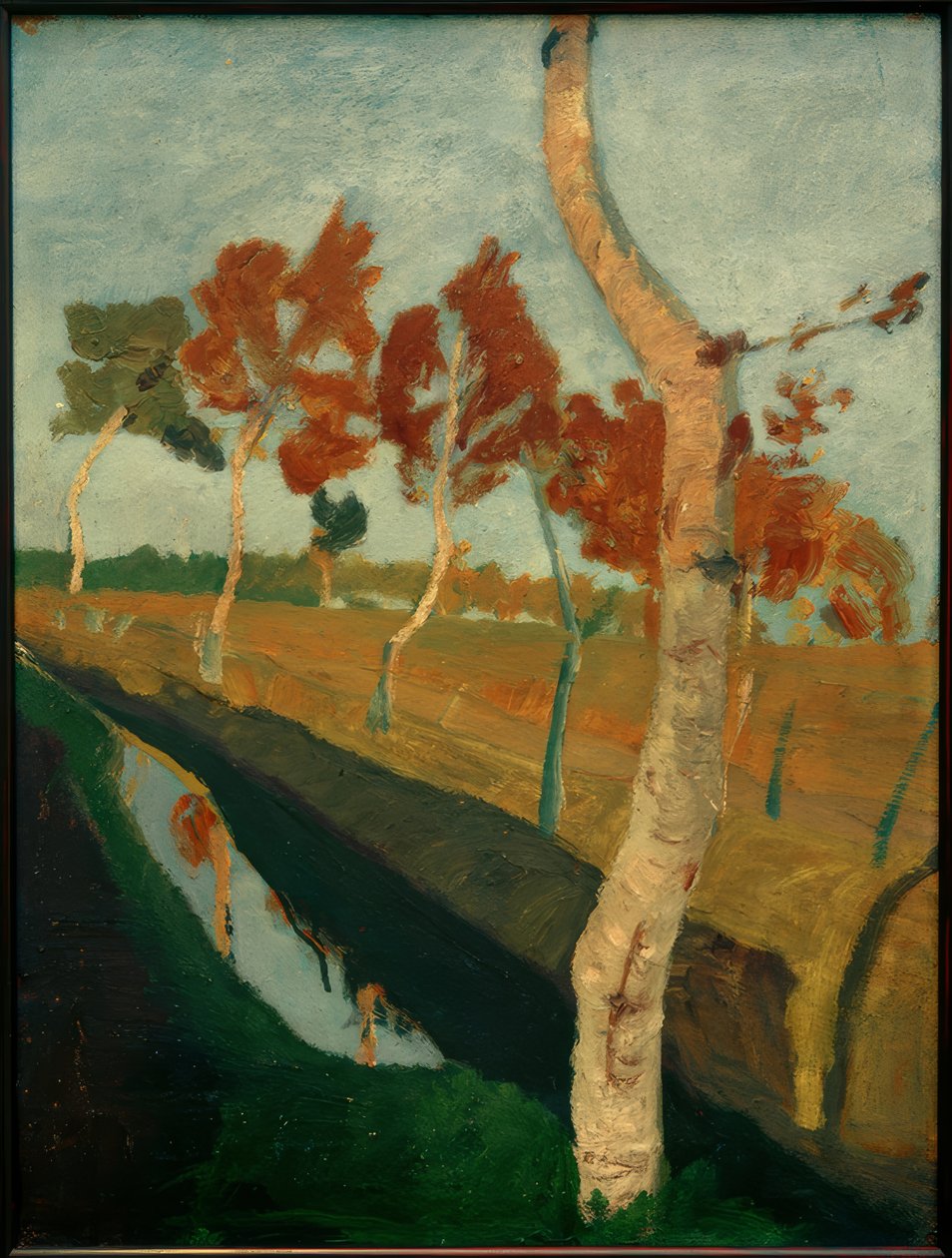 Brzozy przy fosie autorstwa Paula Modersohn Becker