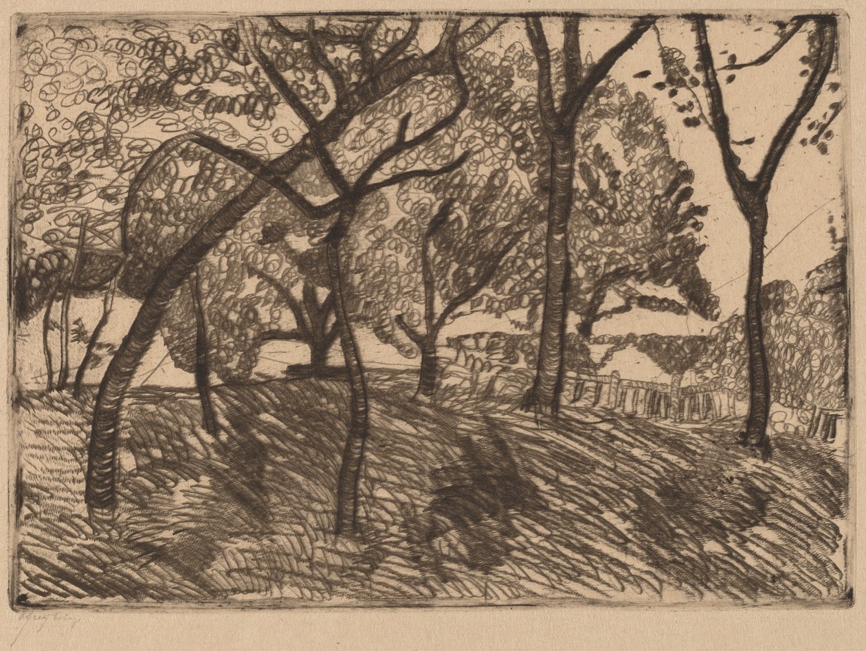 Krajobraz z drzewami autorstwa Paula Modersohn Becker