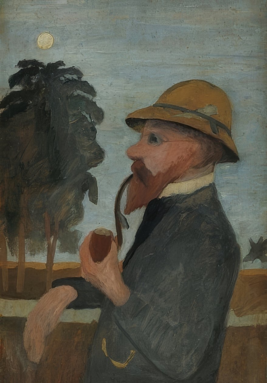 Otto Modersohn z fajką. około 1907 autorstwa Paula Modersohn Becker