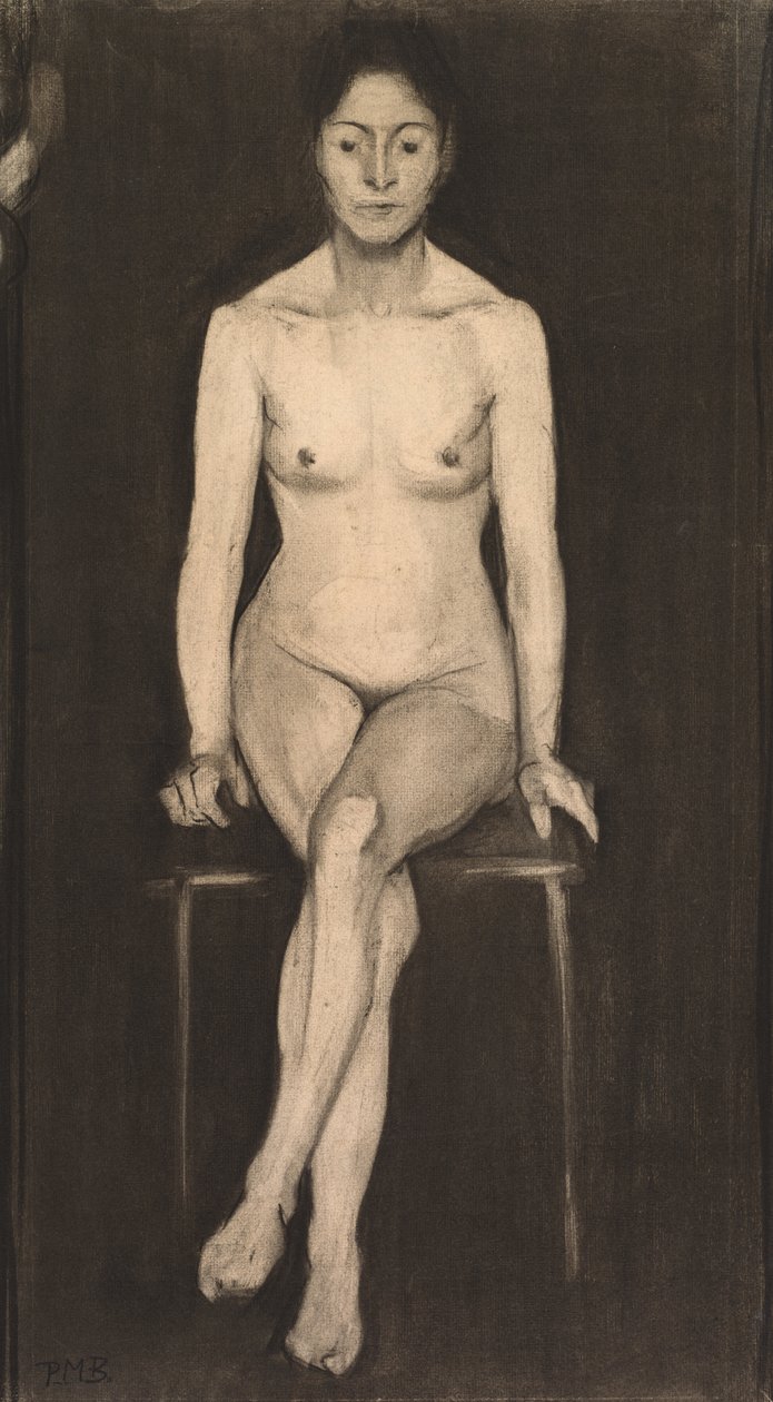 Siedząca kobieta nago (Autoportret?) autorstwa Paula Modersohn Becker