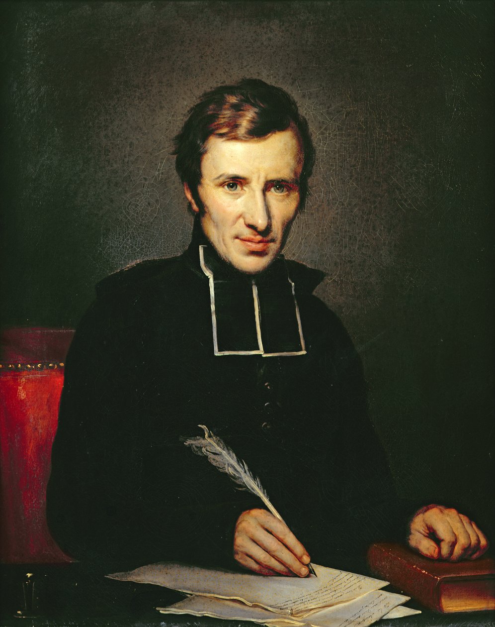 Portret opata z Lamennais, 1827 autorstwa Paulin Jean Baptiste Guerin