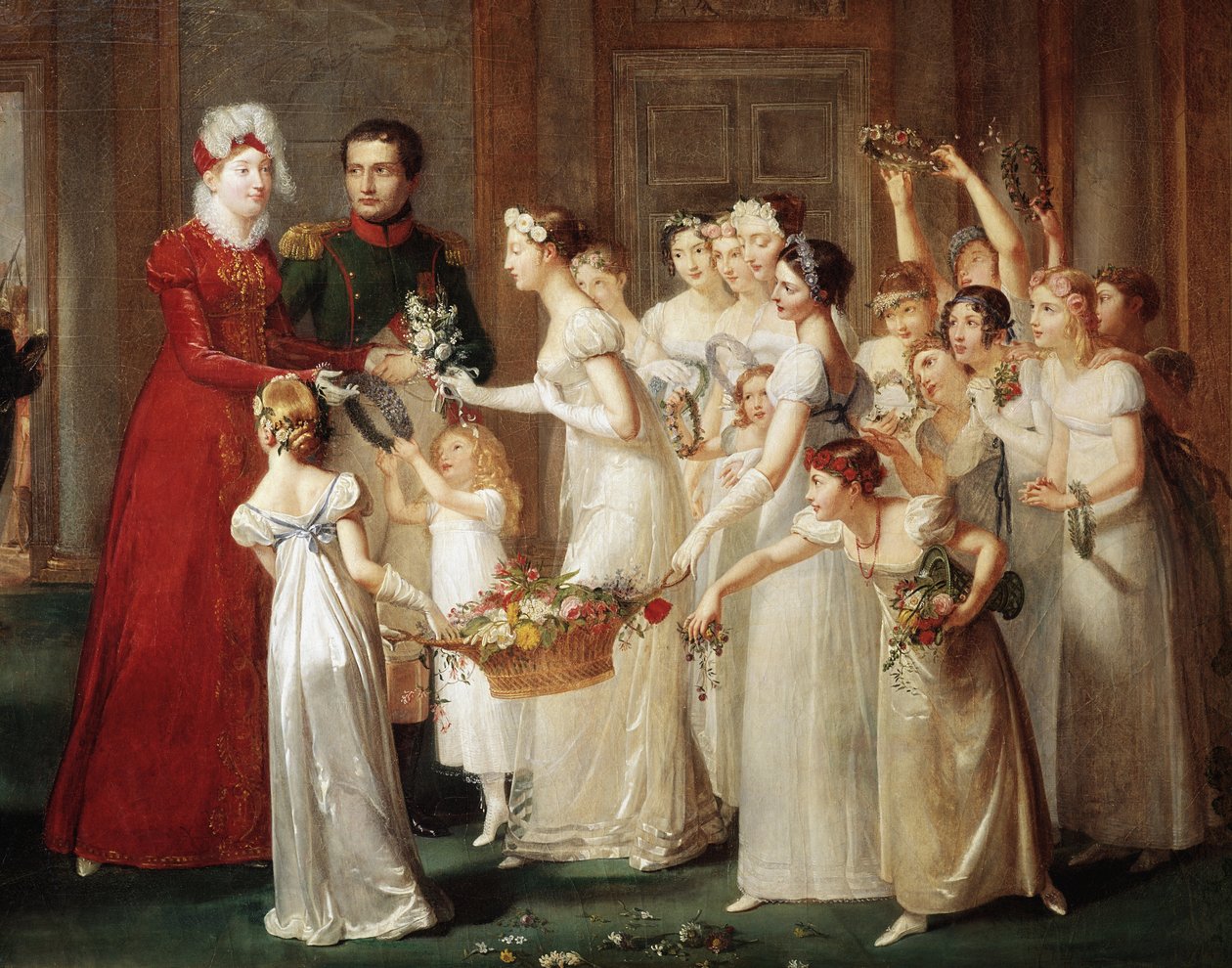 Przybycie Marie-Louise i Napoleona I Bonaparte do Compiegne 28.03.1810 (olej na płótnie autorstwa Pauline Auzou