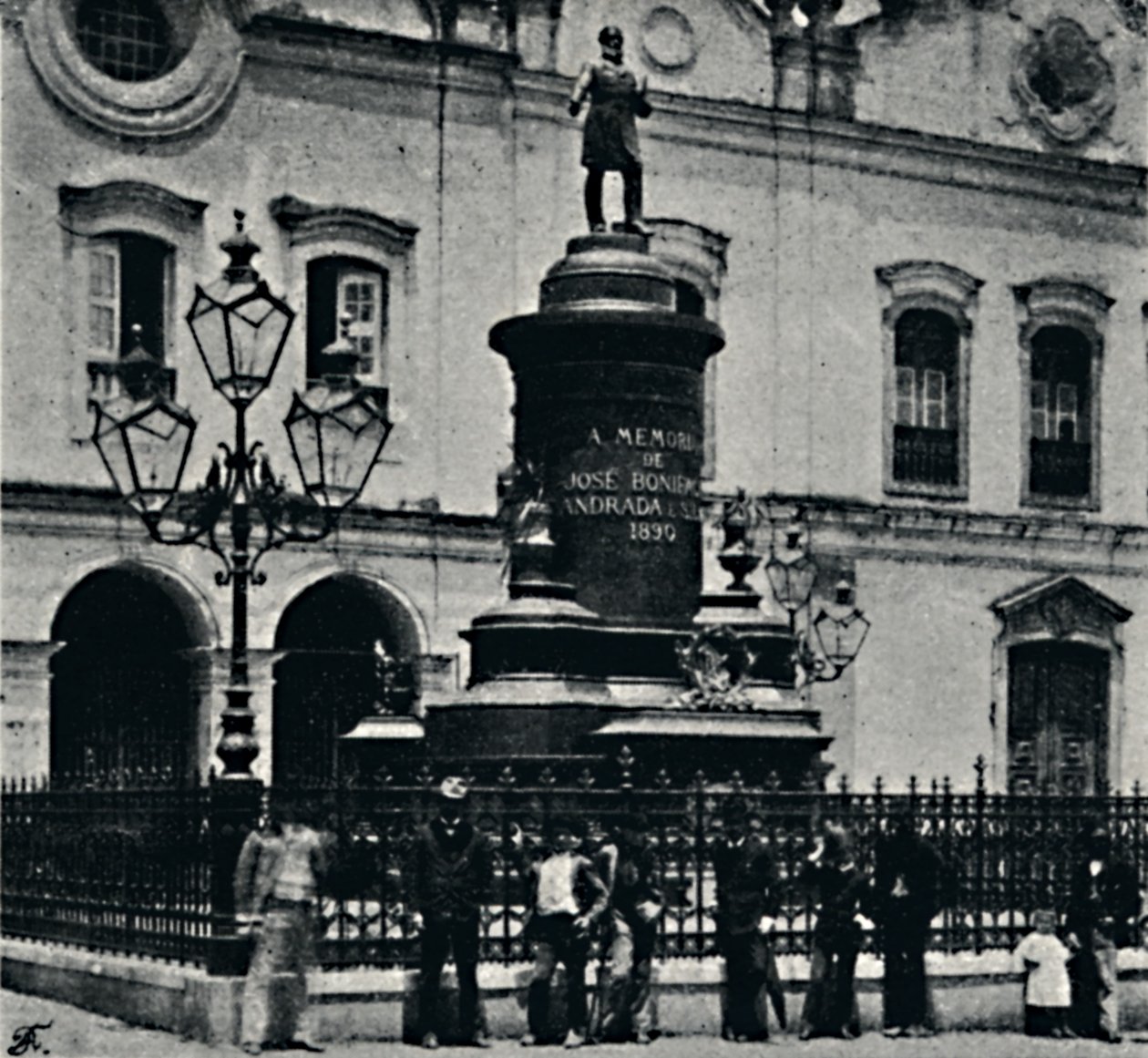 Pomnik Jose Bonifacio. Largo de S. Francesco, 1895 autorstwa Paulo Kowalsky