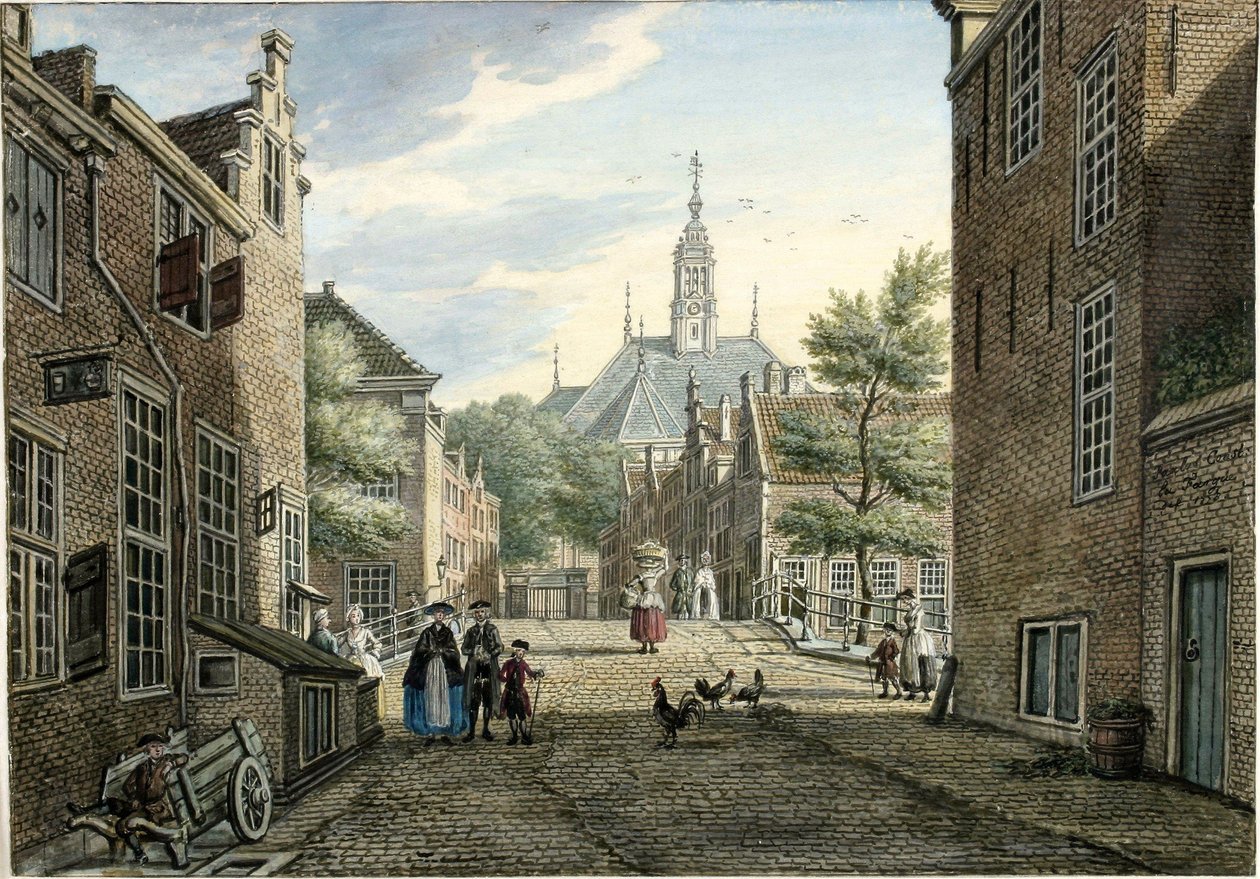 Widok na Kranestraat autorstwa Paulus Constantijn la Fargue