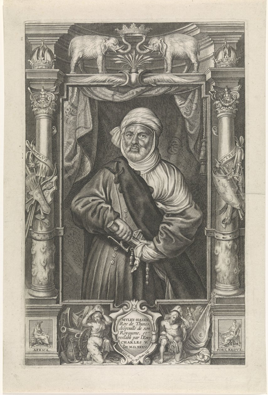 Portret Mulaya Hasana, króla Tunisu autorstwa Paulus Pontius