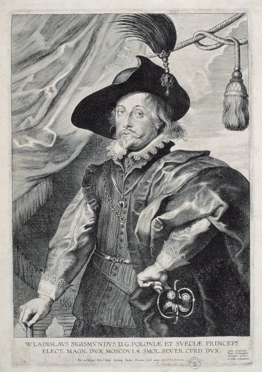 Władysław IV Waza (1595-1648) król polski, 1624 autorstwa Paulus Pontius