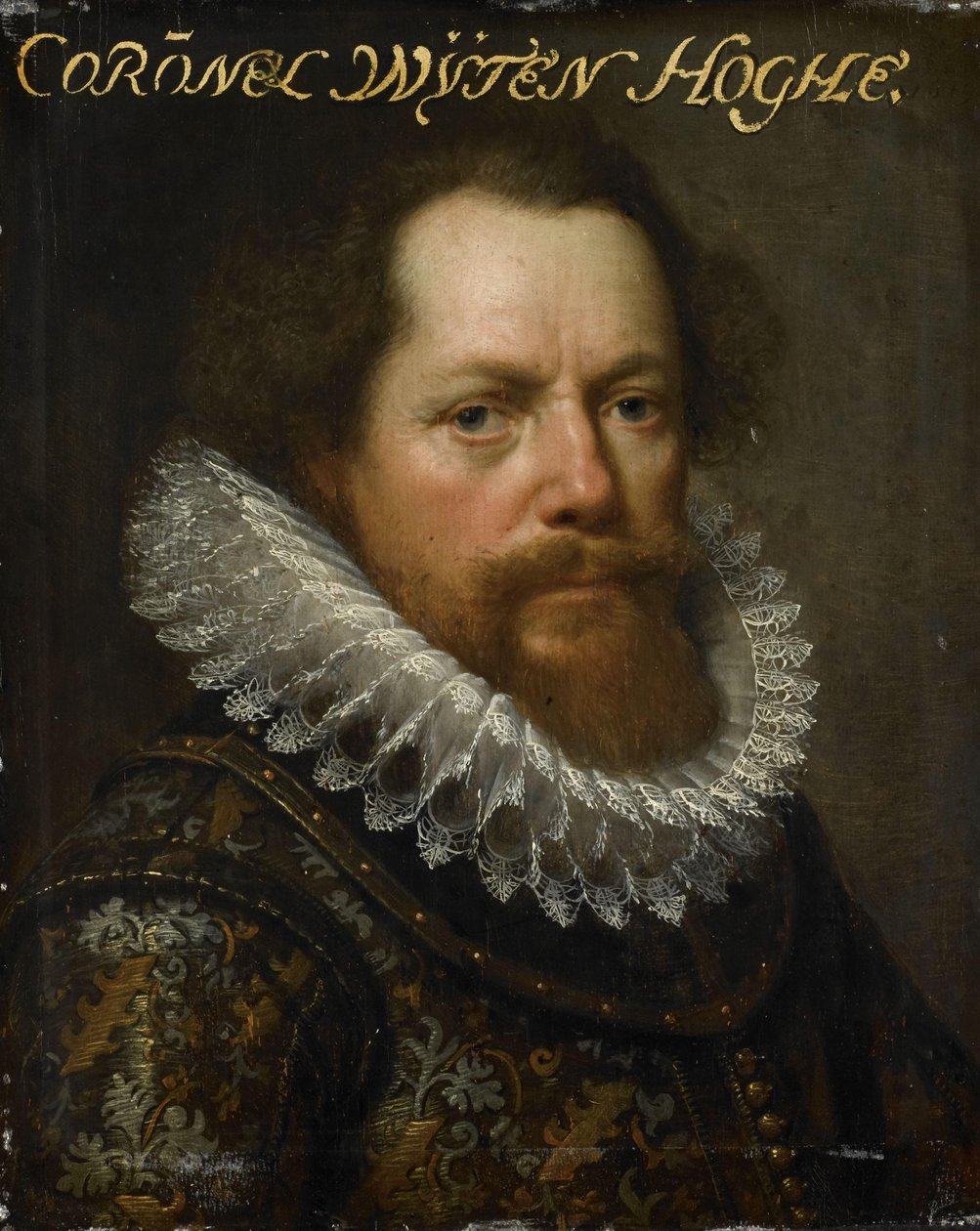 Portret Anthonie van Utenhove, lorda van Rijnesteyna, pułkownika armii i gubernatora Ostendy autorstwa Paulus Moreelse (workshop of)