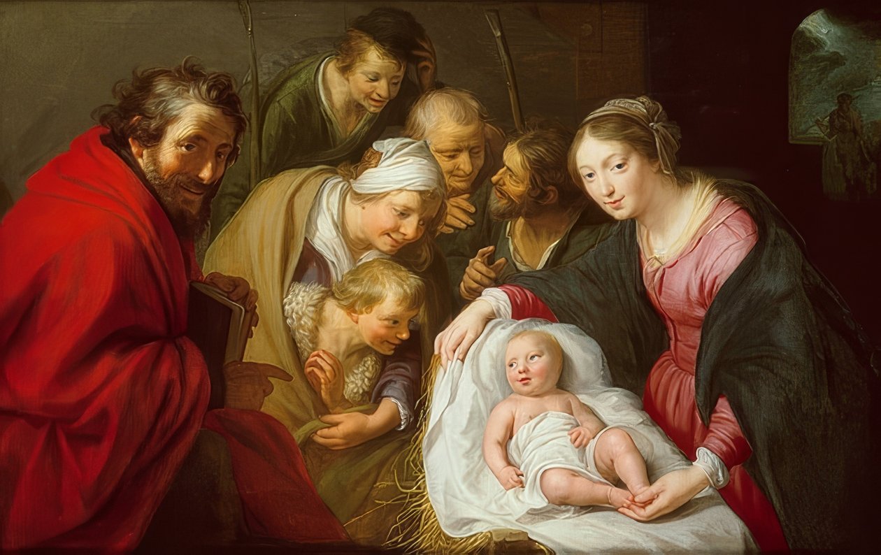 Adoracja pasterzy. 1630 autorstwa Paulus Moreelse