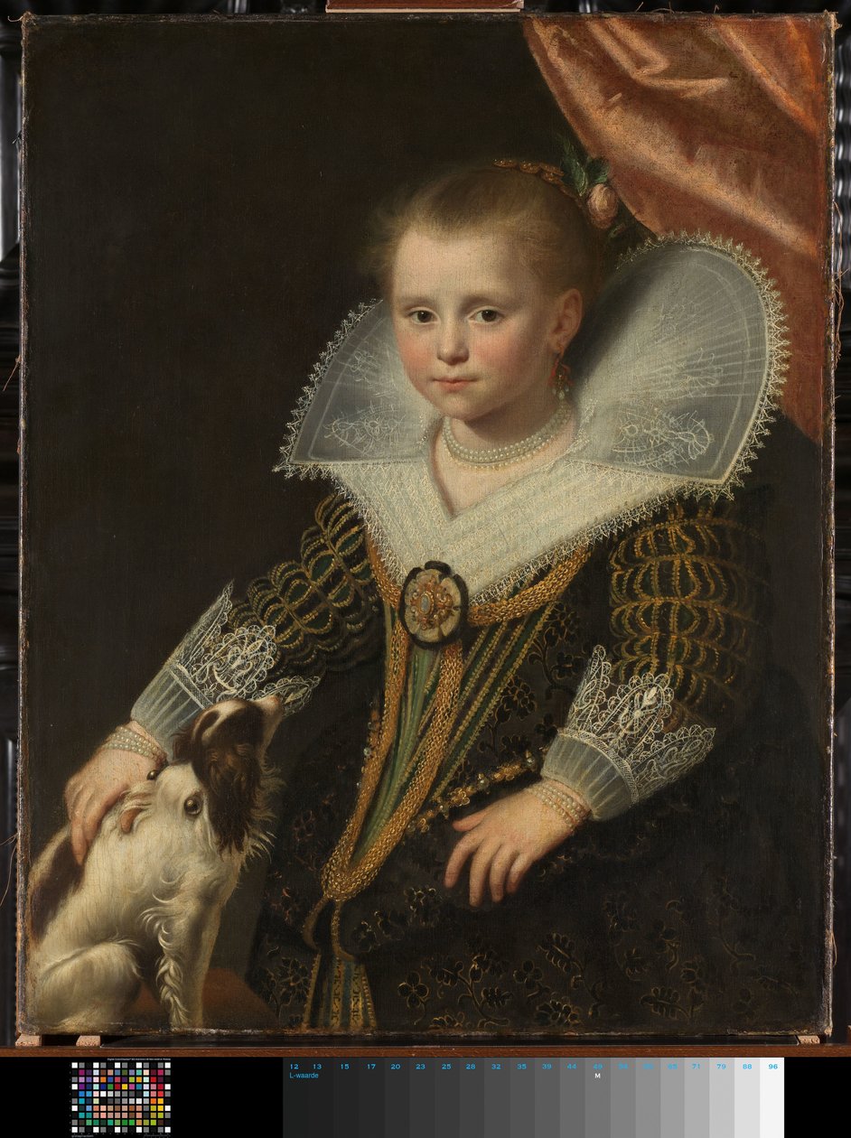 Portret dziewczynki, znanej jako „Mała księżniczka” autorstwa Paulus Moreelse