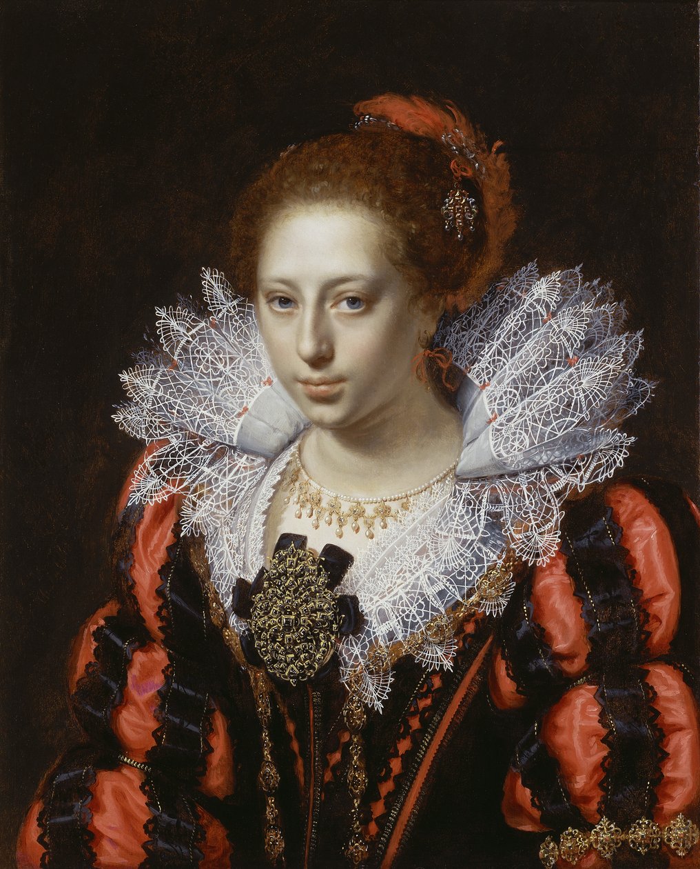 Portret młodej damy, ok. 1620 autorstwa Paulus Moreelse