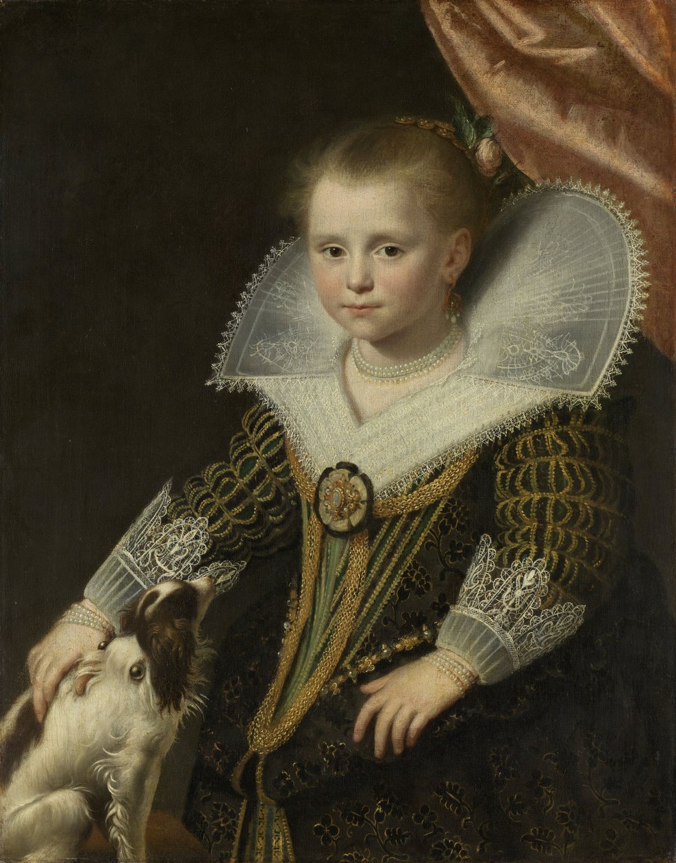 Portret dziewczynki, znanej jako Mała Księżniczka, 1623 autorstwa Paulus Moreelse